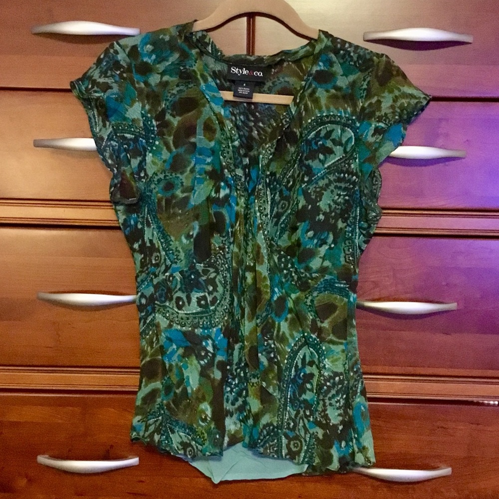 Rayon top with matching camisole